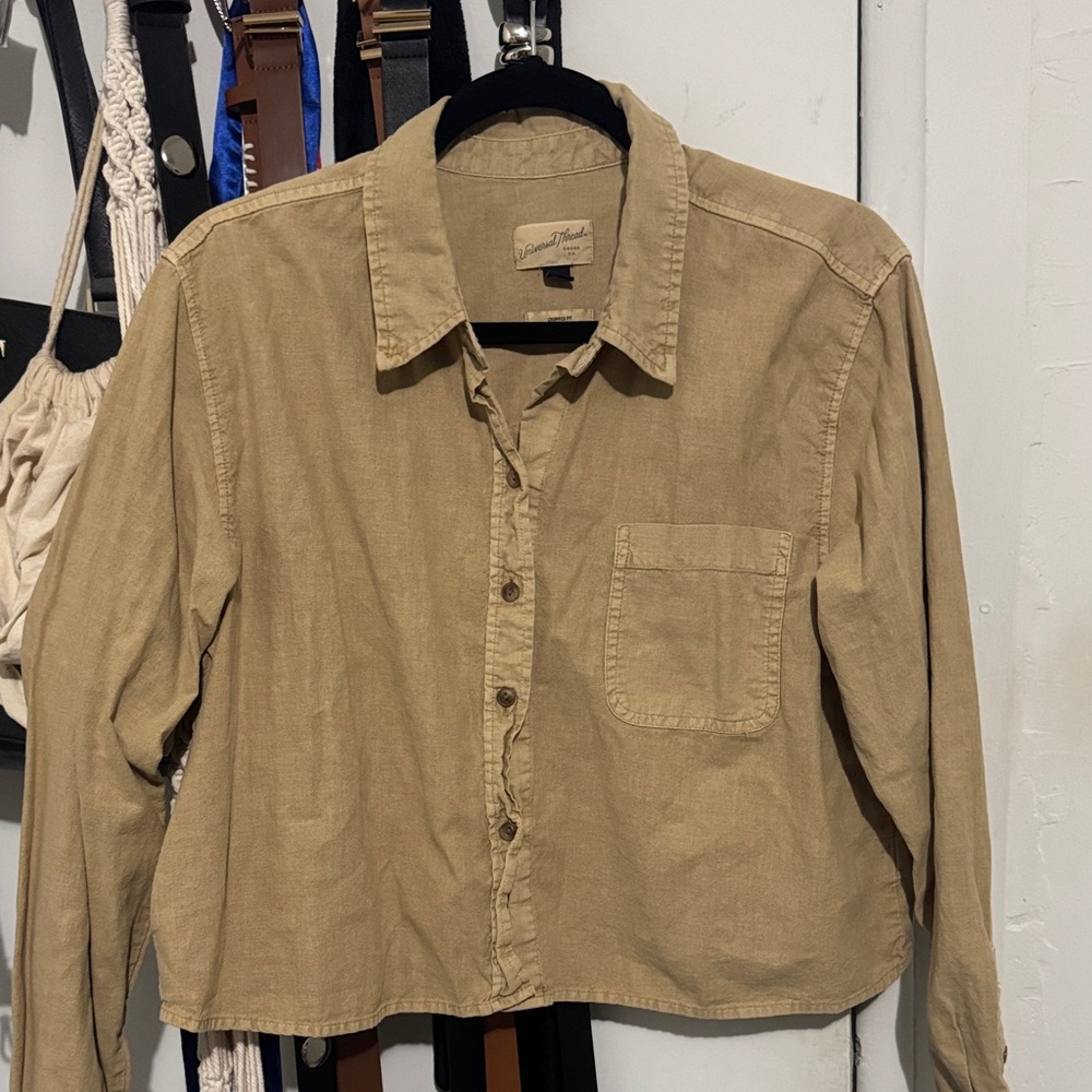 Target Universal Thread Cropped Button Up - image 1